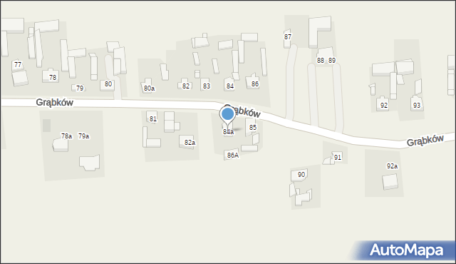 Grąbków, Grąbków, 84a, mapa Grąbków