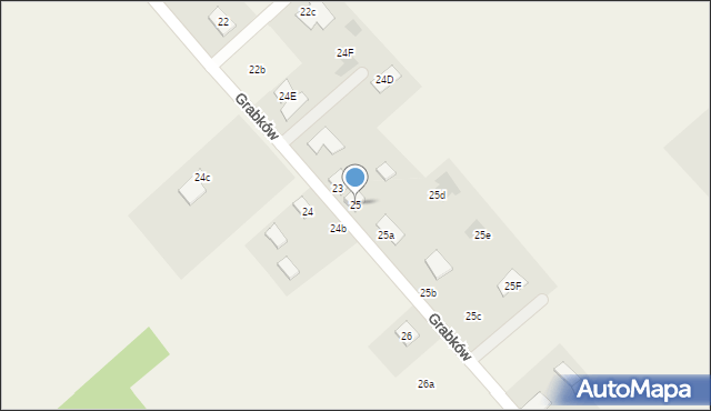 Grabków, Grabków, 25, mapa Grabków