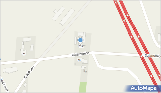 Grabkowo, Grabkowo, 53A, mapa Grabkowo