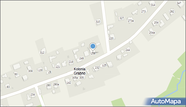 Grabno, Grabno, 258, mapa Grabno