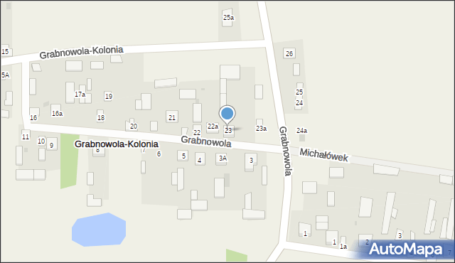 Grabnowola-Kolonia, Grabnowola-Kolonia, 23, mapa Grabnowola-Kolonia