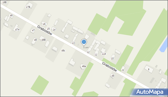 Grabostów, Grabostów, 12a, mapa Grabostów