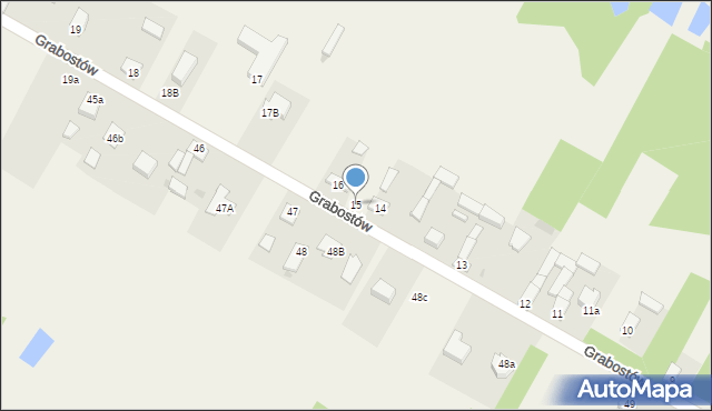 Grabostów, Grabostów, 15, mapa Grabostów