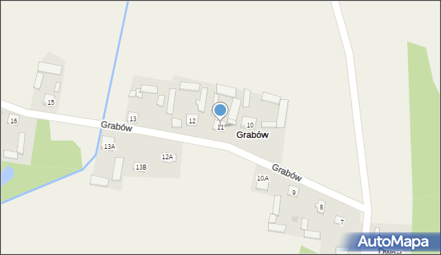 Grabów, Grabów, 11, mapa Grabów