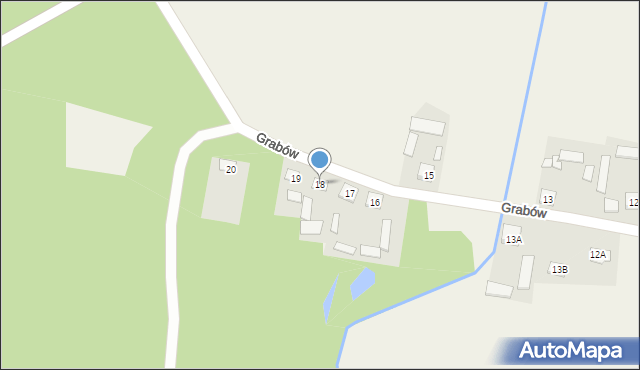 Grabów, Grabów, 18, mapa Grabów