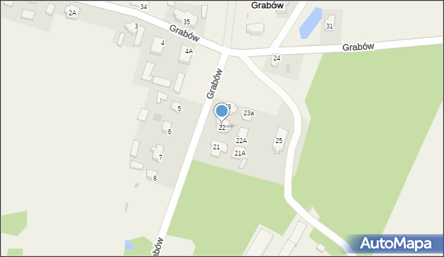 Grabów, Grabów, 22, mapa Grabów