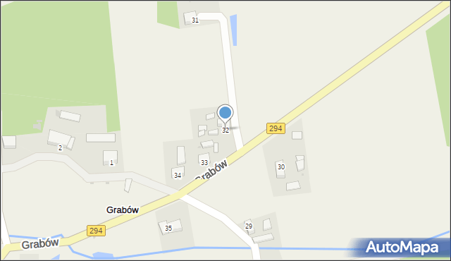 Grabów, Grabów, 32, mapa Grabów