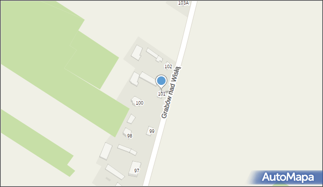 Grabów nad Wisłą, Grabów nad Wisłą, 101, mapa Grabów nad Wisłą