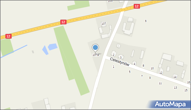 Grabów nad Wisłą, Grabów nad Wisłą, 107a, mapa Grabów nad Wisłą