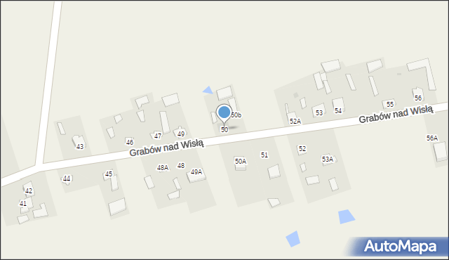 Grabów nad Wisłą, Grabów nad Wisłą, 50, mapa Grabów nad Wisłą