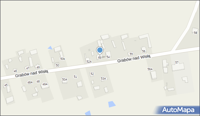 Grabów nad Wisłą, Grabów nad Wisłą, 53, mapa Grabów nad Wisłą