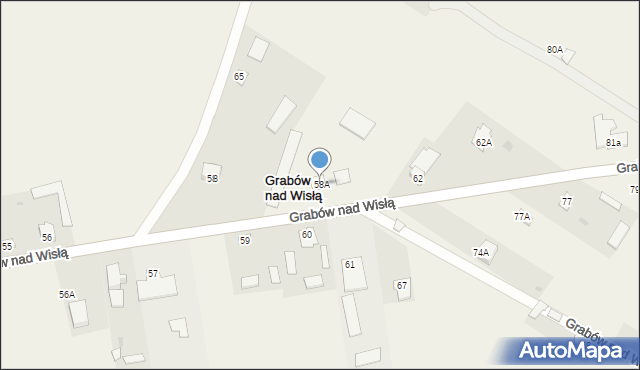 Grabów nad Wisłą, Grabów nad Wisłą, 58A, mapa Grabów nad Wisłą