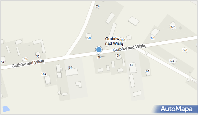 Grabów nad Wisłą, Grabów nad Wisłą, 59, mapa Grabów nad Wisłą