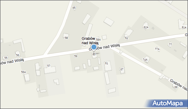 Grabów nad Wisłą, Grabów nad Wisłą, 60, mapa Grabów nad Wisłą
