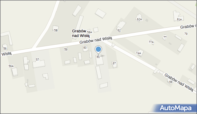 Grabów nad Wisłą, Grabów nad Wisłą, 61, mapa Grabów nad Wisłą