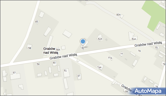 Grabów nad Wisłą, Grabów nad Wisłą, 62, mapa Grabów nad Wisłą