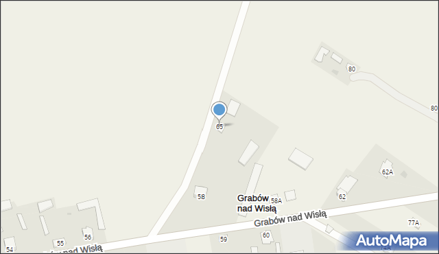 Grabów nad Wisłą, Grabów nad Wisłą, 65, mapa Grabów nad Wisłą