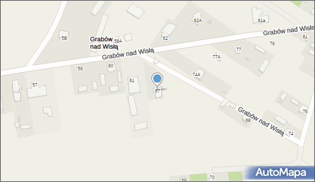 Grabów nad Wisłą, Grabów nad Wisłą, 67, mapa Grabów nad Wisłą