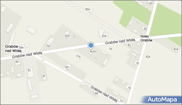 Grabów nad Wisłą, Grabów nad Wisłą, 77, mapa Grabów nad Wisłą