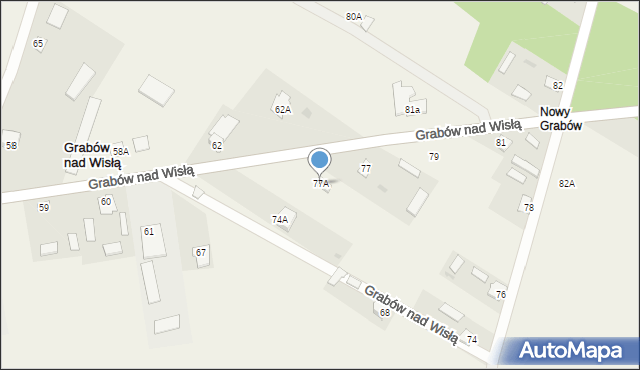 Grabów nad Wisłą, Grabów nad Wisłą, 77A, mapa Grabów nad Wisłą