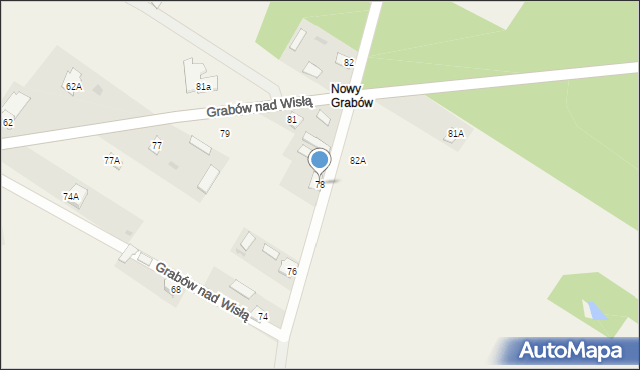 Grabów nad Wisłą, Grabów nad Wisłą, 78, mapa Grabów nad Wisłą