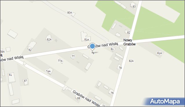 Grabów nad Wisłą, Grabów nad Wisłą, 79, mapa Grabów nad Wisłą