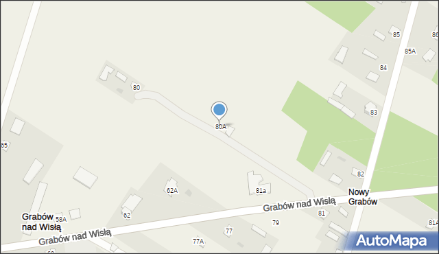 Grabów nad Wisłą, Grabów nad Wisłą, 80A, mapa Grabów nad Wisłą