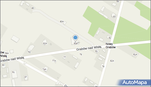 Grabów nad Wisłą, Grabów nad Wisłą, 81a, mapa Grabów nad Wisłą