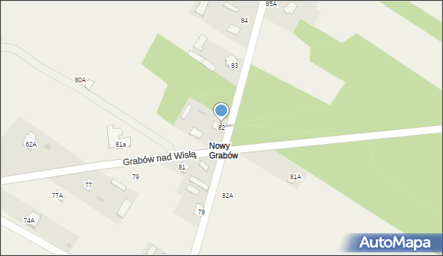 Grabów nad Wisłą, Grabów nad Wisłą, 82, mapa Grabów nad Wisłą