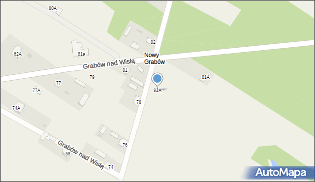 Grabów nad Wisłą, Grabów nad Wisłą, 82A, mapa Grabów nad Wisłą