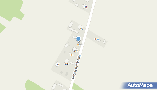 Grabów nad Wisłą, Grabów nad Wisłą, 89, mapa Grabów nad Wisłą