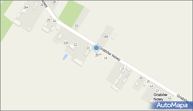 Grabów Nowy, Grabów Nowy, 20, mapa Grabów Nowy