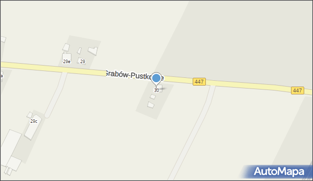 Grabów-Pustkowie, Grabów-Pustkowie, 30, mapa Grabów-Pustkowie