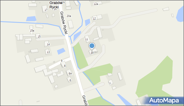 Grabów Rycki, Grabów Rycki, 10, mapa Grabów Rycki