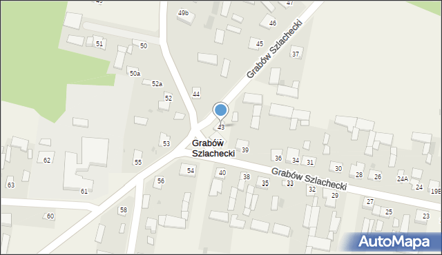 Grabów Szlachecki, Grabów Szlachecki, 43, mapa Grabów Szlachecki