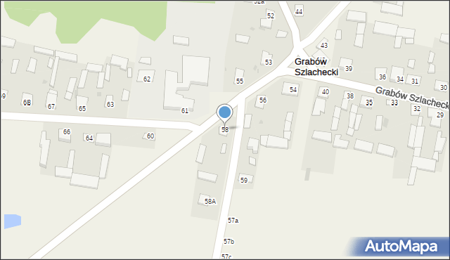 Grabów Szlachecki, Grabów Szlachecki, 58, mapa Grabów Szlachecki
