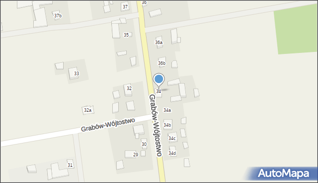 Grabów-Wójtostwo, Grabów-Wójtostwo, 34, mapa Grabów-Wójtostwo
