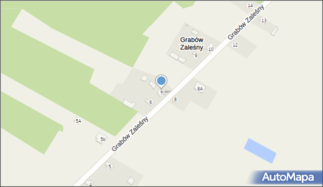 Grabów Zaleśny, Grabów Zaleśny, 7, mapa Grabów Zaleśny
