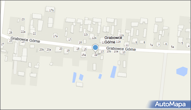 Grabowce Górne, Grabowce Górne, 14, mapa Grabowce Górne