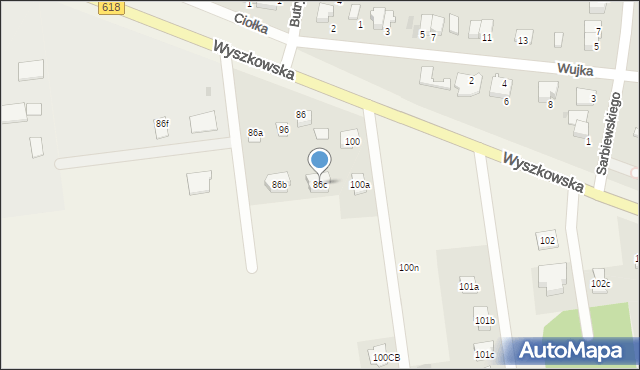 Grabówiec, Grabówiec, 86c, mapa Grabówiec