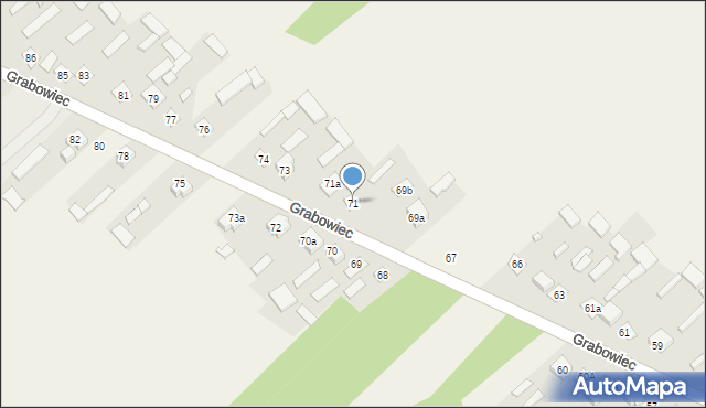 Grabowiec, Grabowiec, 71, mapa Grabowiec