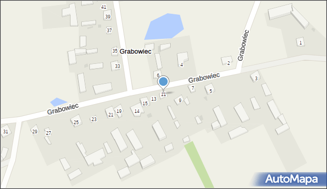 Grabowiec, Grabowiec, 11, mapa Grabowiec