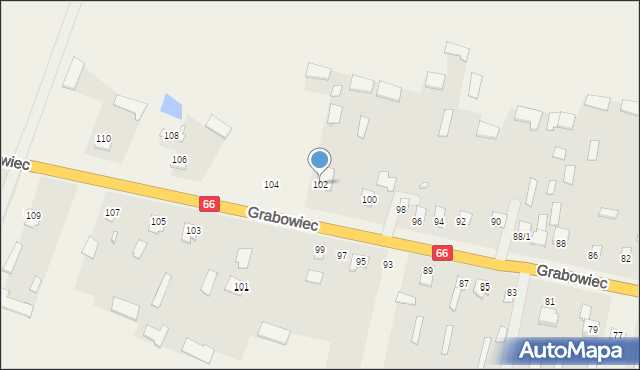 Grabowiec, Grabowiec, 102, mapa Grabowiec