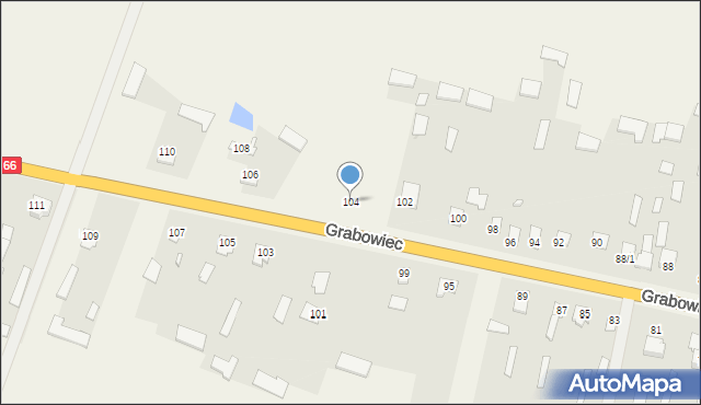 Grabowiec, Grabowiec, 104, mapa Grabowiec