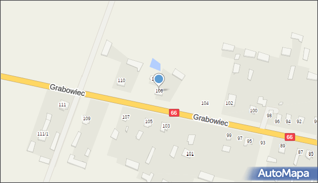 Grabowiec, Grabowiec, 106, mapa Grabowiec