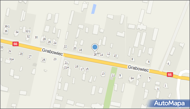 Grabowiec, Grabowiec, 16, mapa Grabowiec
