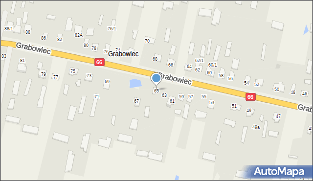 Grabowiec, Grabowiec, 65, mapa Grabowiec