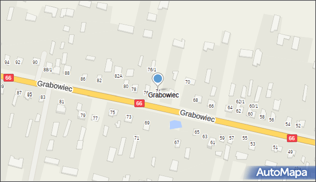 Grabowiec, Grabowiec, 74, mapa Grabowiec