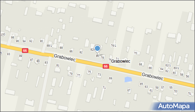 Grabowiec, Grabowiec, 80, mapa Grabowiec