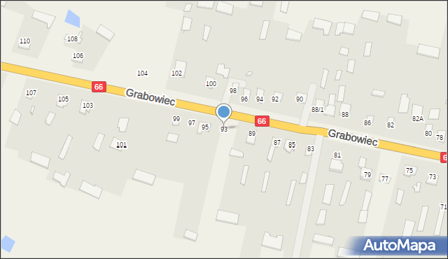 Grabowiec, Grabowiec, 93, mapa Grabowiec